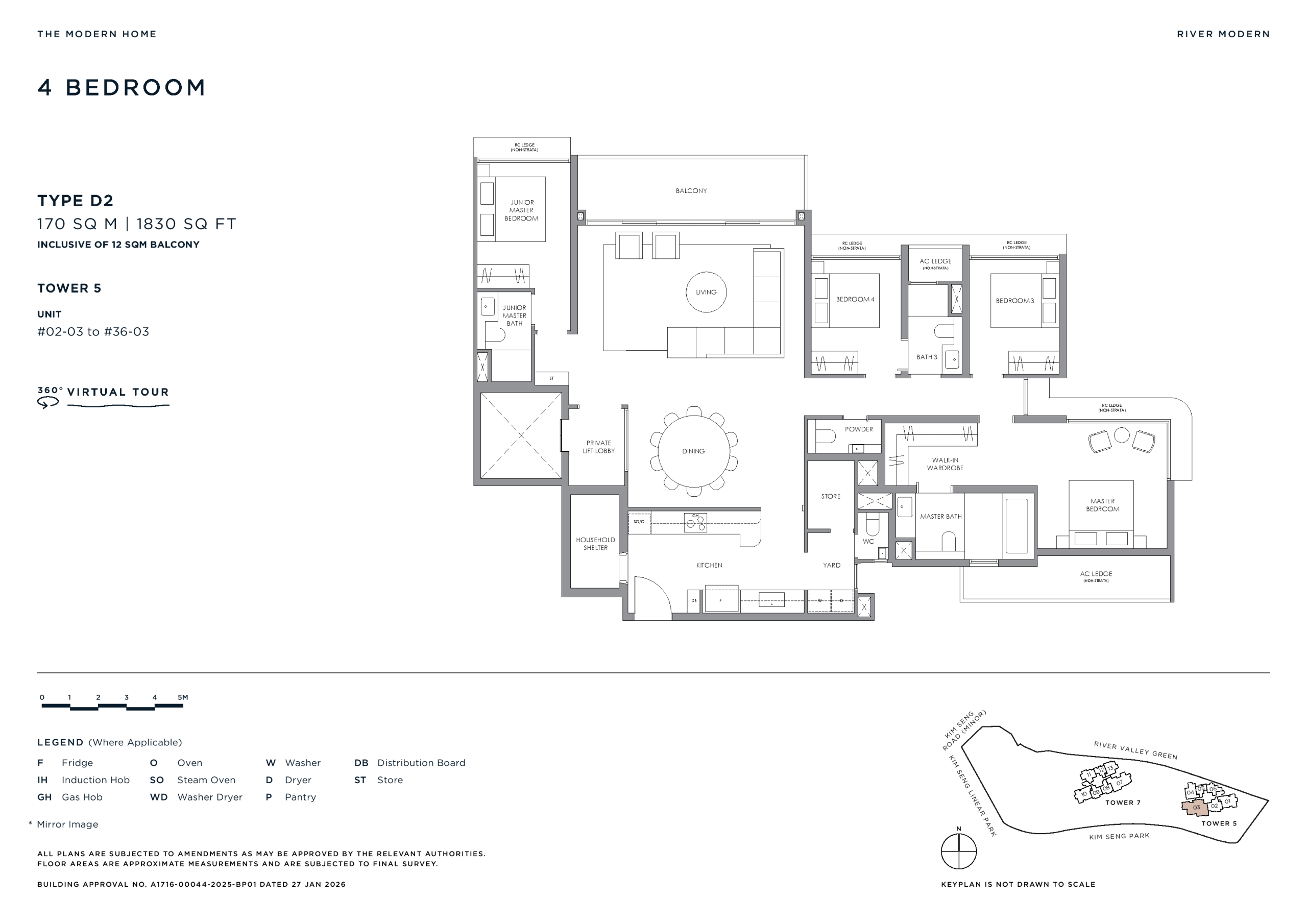 River Modern 4 Bedroom Floor Plan 2 1 scaled