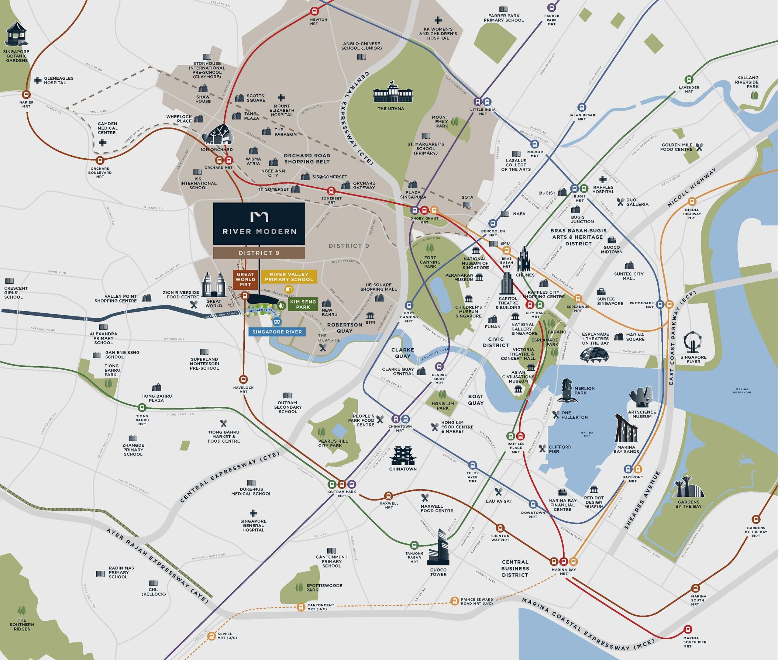 River Modern Location Map 1